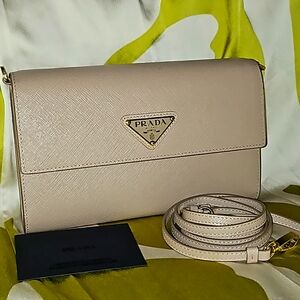 PRADA Saffiano Cipria Crossbody Bag